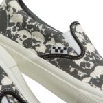 VANS SKATE SLIP-ON SHOES SKULL PILE BLACK WHITE GUM - Image 3
