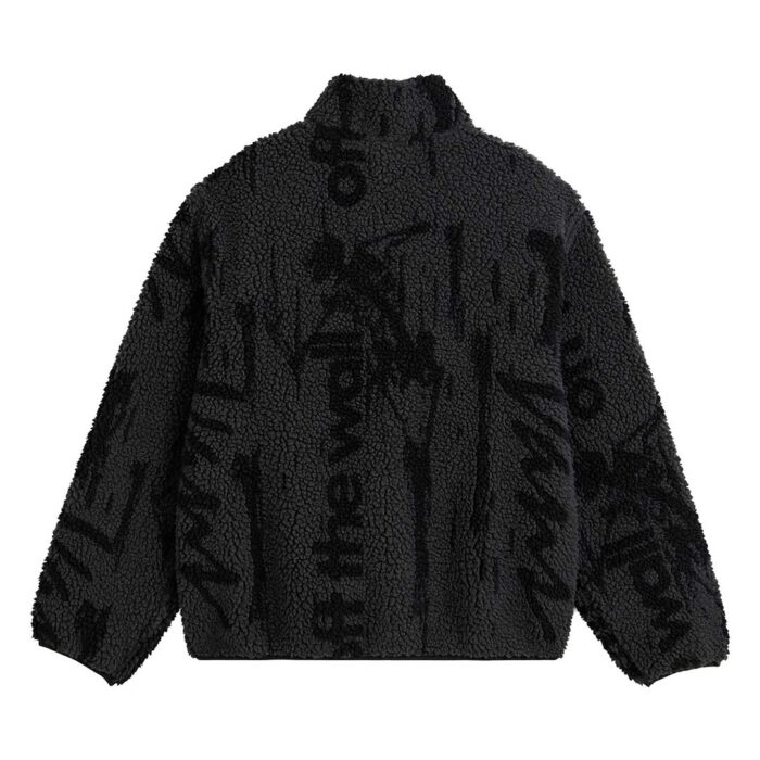 VANS STILLER SHERPA FULL ZIP FLEECE ASPHALT BLACK - Image 2