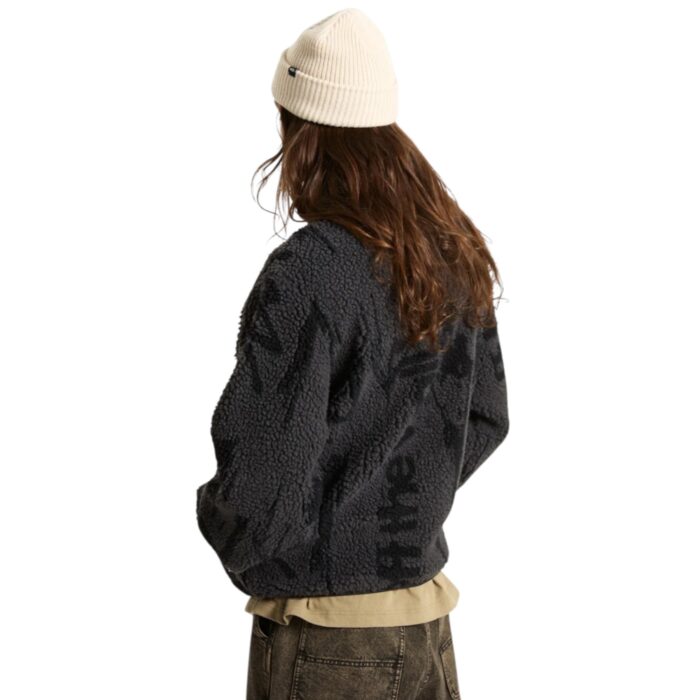 VANS STILLER SHERPA FULL ZIP FLEECE ASPHALT BLACK - Image 4