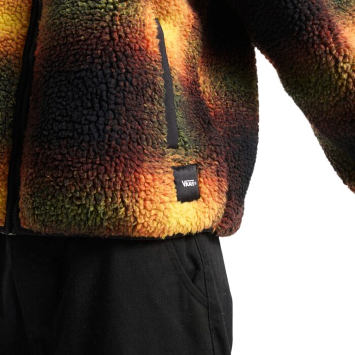 VANS HEIGHTS SHERPA FULL ZIP FLEECE BLACK HERRITAGE - Image 6