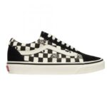 VANS JUNIOR OLD SKOOL SHOES GEO CHECK BLACK