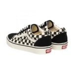 VANS JUNIOR OLD SKOOL SHOES GEO CHECK BLACK - Image 3