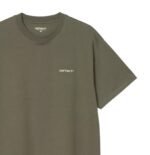 CARHARTT WIP SCRIPT EMBROIDERY T-SHIRT LEAF WHITE - Image 3