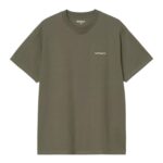 CARHARTT WIP SCRIPT EMBROIDERY T-SHIRT LEAF WHITE