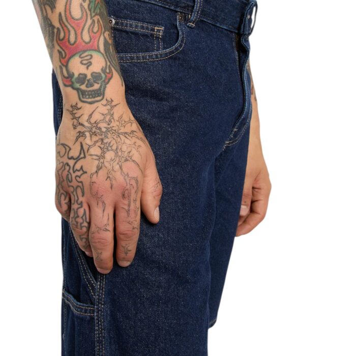 DICKIES 993 11 INCH DENIM CARPENTER SHORT DARK INDIGO - Image 4