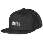 ETNIES ICON EMBROIDERY SNAPBACK HAT BLACK