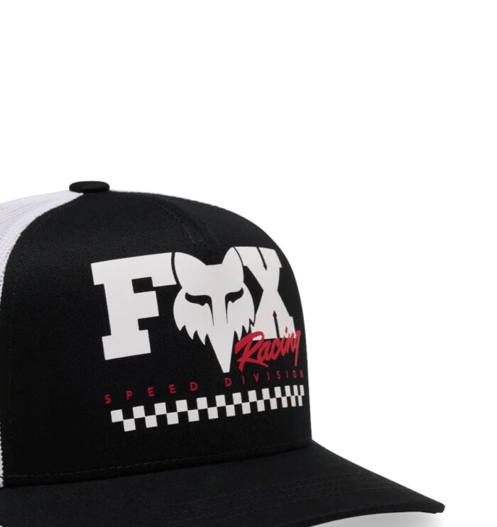 FOX YOUTH CHECKER MESH TRUCKER HAT BLACK - Image 3