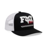 FOX YOUTH CHECKER MESH TRUCKER HAT BLACK