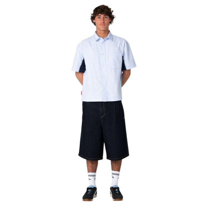 RUSTY CASHFLOW PLEATED SHORT RAW DAWG BLUE - Image 4