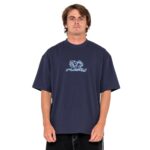RUSTY DOUBLE OR NOTHIN T-SHIRT NAVY BLUE 2