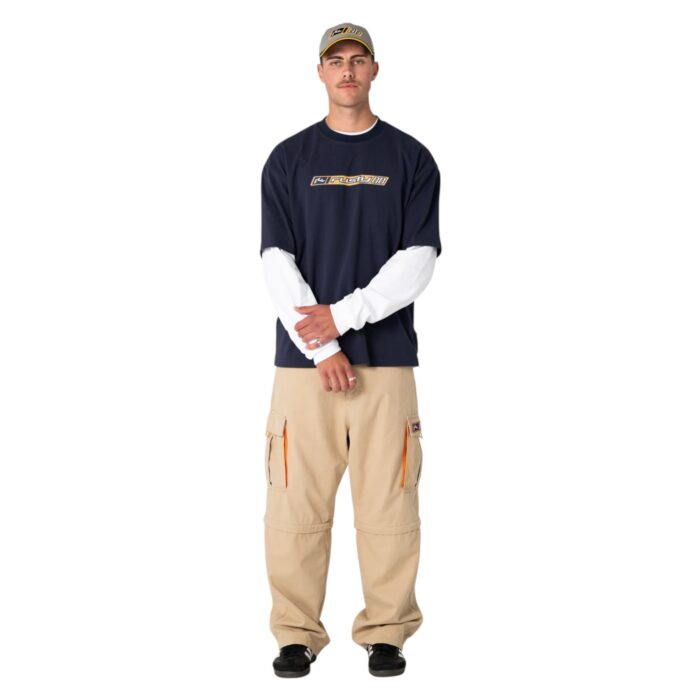 RUSTY MEGATRON 00 BAGGY ZIP OFF CARGO PANT ABBEY STONE - Image 3