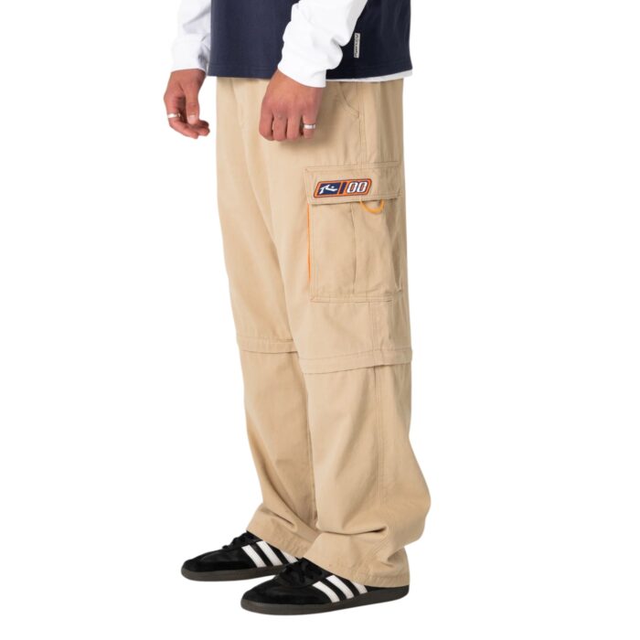 RUSTY MEGATRON 00 BAGGY ZIP OFF CARGO PANT ABBEY STONE - Image 2