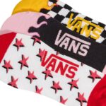 VANS CHECKERBOARD TICKER CANOODLE 3PK SOCKS RED - Image 3