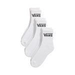 VANS CLASSIC HALF CREW 3PK SOCKS WHITE