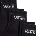 VANS CLASSIC HALF CREW 3 PK SOCKS BLACK - Image 3