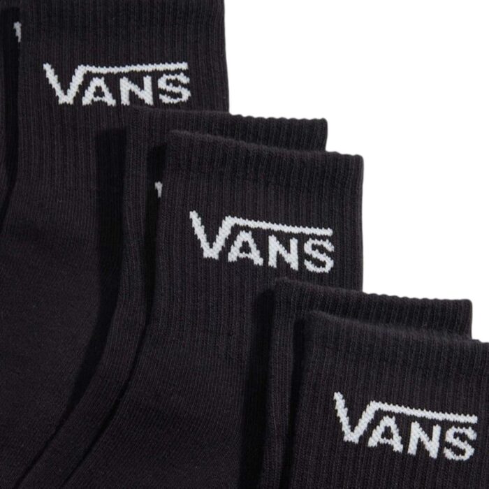 VANS CLASSIC HALF CREW 3 PK SOCKS BLACK - Image 3