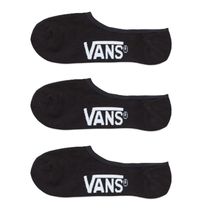 VANS CLASSIC NO SHOW 3PK SOCKS BLACK - Image 2