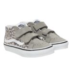VANS KIDS SK8-MID REISSUE V SHOES LEOPARD GLITTER GRAY - Image 3