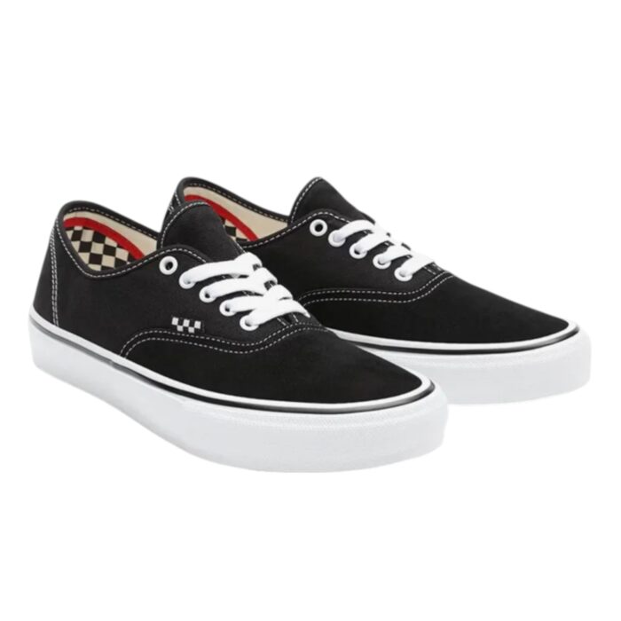 VANS SKATE AUTHENTIC SHOES BLACK WHITE - Image 2