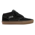 VANS SKATE HALF CAB SHOES BLACK GUM WHITE