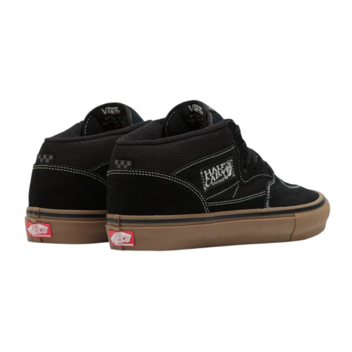 VANS SKATE HALF CAB SHOES BLACK GUM WHITE - Image 4