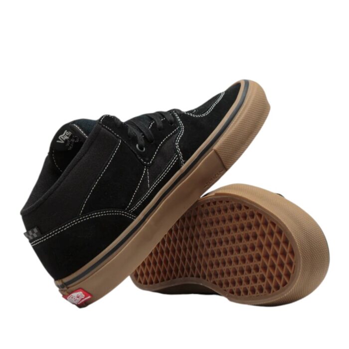 VANS SKATE HALF CAB SHOES BLACK GUM WHITE - Image 5
