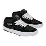 VANS SKATE HALF CAB WAFFLECUP SHOES BLACK WHITE - Image 2