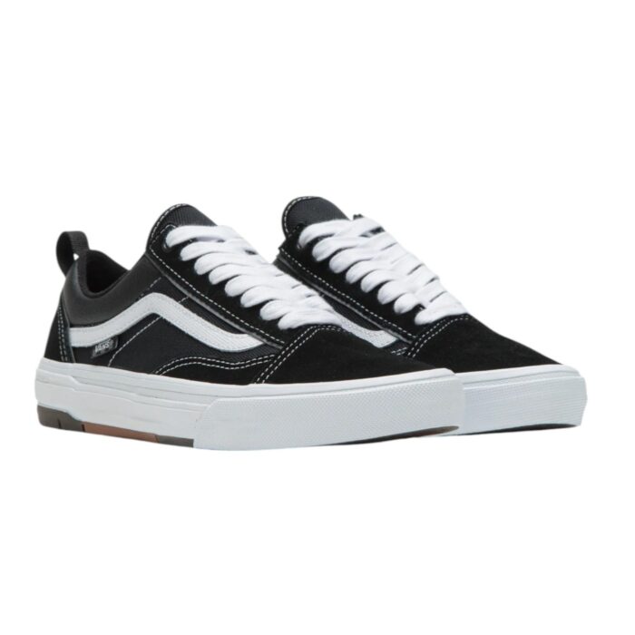 VANS SKATE OLD SKOOL WAFFLECUP SHOES BLACK WHITE - Image 2