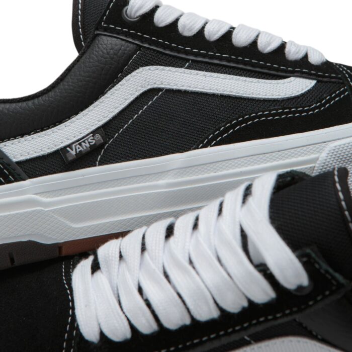 VANS SKATE OLD SKOOL WAFFLECUP SHOES BLACK WHITE - Image 3
