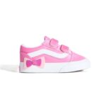 VANS TODDLER OLD SKOOL V BOW SHOES PINK FIZZ