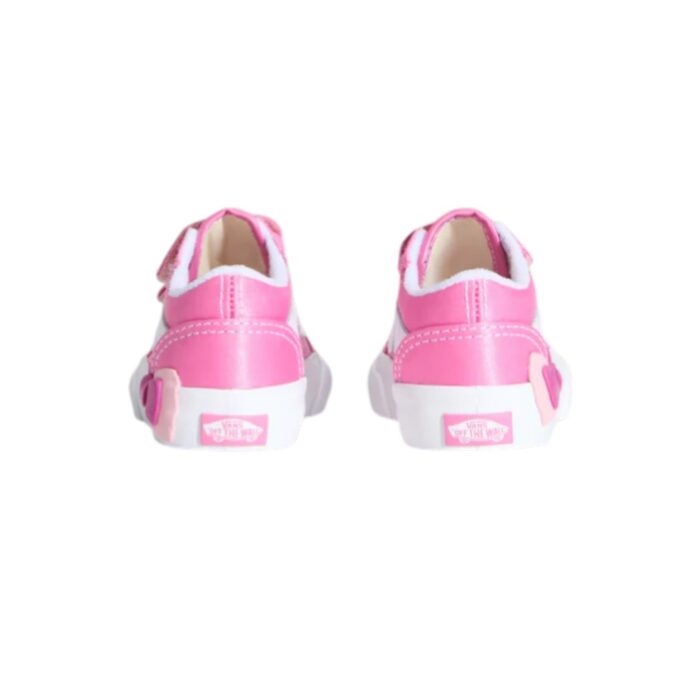 VANS TODDLER OLD SKOOL V BOW SHOES PINK FIZZ - Image 5