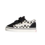 VANS TODDLER OLD SKOOL V SHOES GEO CHECK BLACK - Image 4