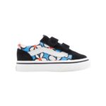 VANS TODDLER OLD SKOOL V SHOES PAINTED FLORAL BRIGHT AZURE
