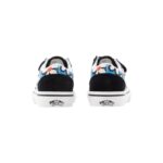 VANS TODDLER OLD SKOOL V SHOES PAINTED FLORAL BRIGHT AZURE - Image 3