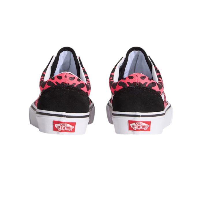 VANS JUNIOR OLD SKOOL SHOES GLITTER LEOPARD DIVA PINK - Image 4