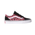 VANS JUNIOR OLD SKOOL SHOES GLITTER LEOPARD DIVA PINK