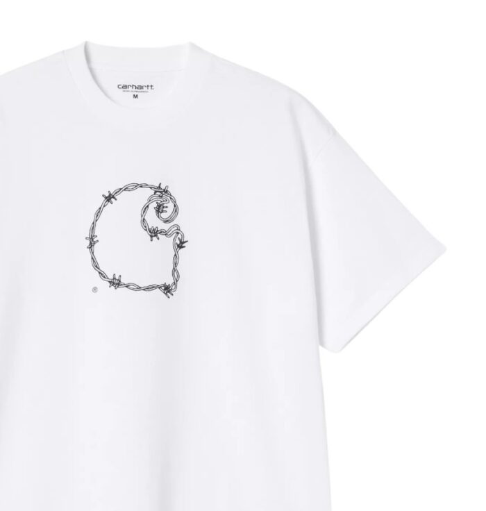 CARHARTT WIP BARBWIRE C T-SHIRT WHITE - Image 3