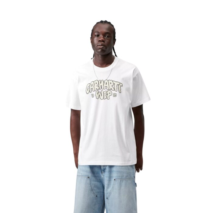 CARHARTT WIP CLOUD SCRIPT T-SHIRT WHITE - Image 3