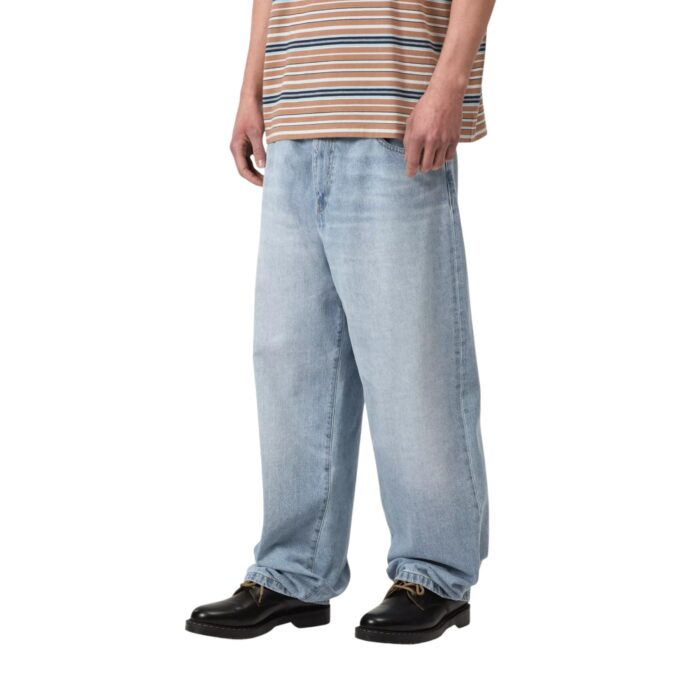 CARHARTT WIP LANDON PANT BLUE HEAVY WORN BLEACHED - Image 3