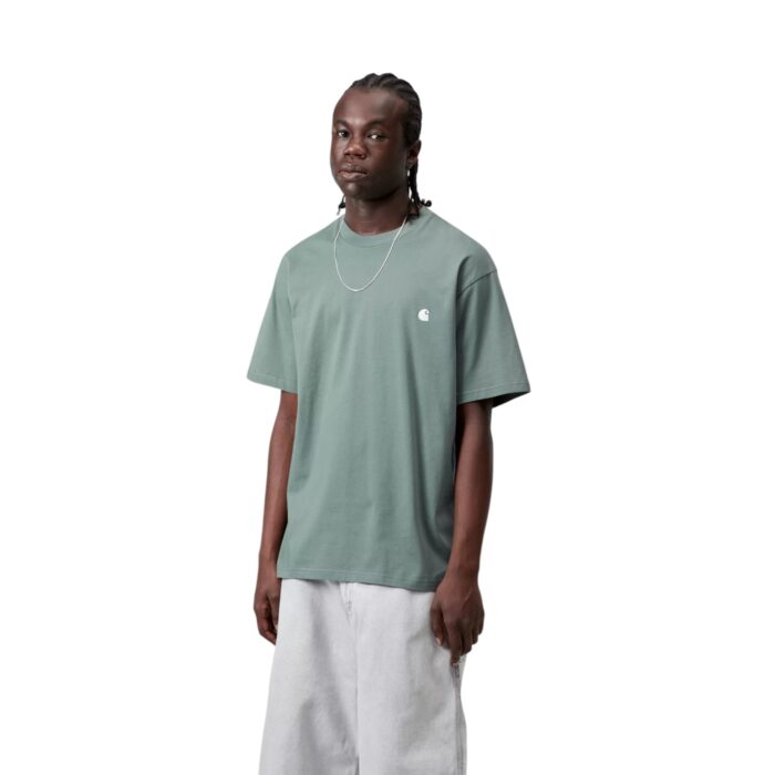 CARHARTT WIP MADISON T-SHIRT VELVET GREEN WHITE - Image 3