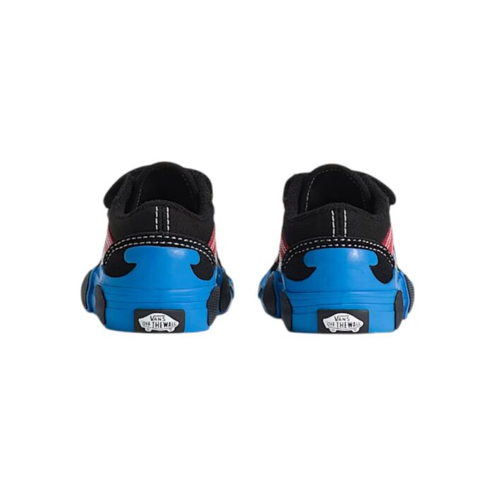 VANS TODDLER OLD SKOOL V CAR SHOES BLACK BLUE - Image 5