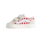 VANS TODDLER OLD SKOOL V SHOES CHANTILLY FLORAL RACING RED - Image 2