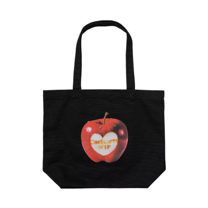 CARHARTT WIP CANVAS GRAPHIC TOTE BAG SPOILED PRINT BLACK - Image 2