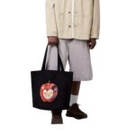 CARHARTT WIP CANVAS GRAPHIC TOTE BAG SPOILED PRINT BLACK - Image 3