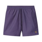 CARHARTT WIP CHASE SWIM TRUNKS CALLA GOLD