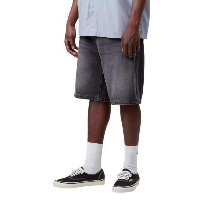 CARHARTT WIP LANDON SHORT BLACK WORN BLEACHED - Image 3