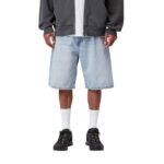 CARHARTT WIP LANDON SHORT BLUE HEAVY WORN BLEACHED