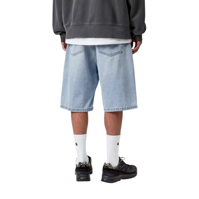 CARHARTT WIP LANDON SHORT BLUE HEAVY WORN BLEACHED - Image 2