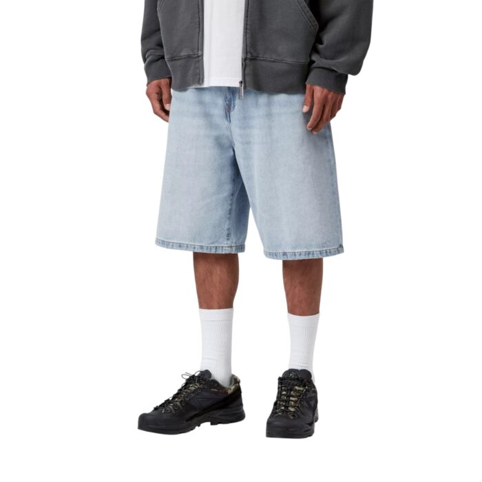 CARHARTT WIP LANDON SHORT BLUE HEAVY WORN BLEACHED - Image 3
