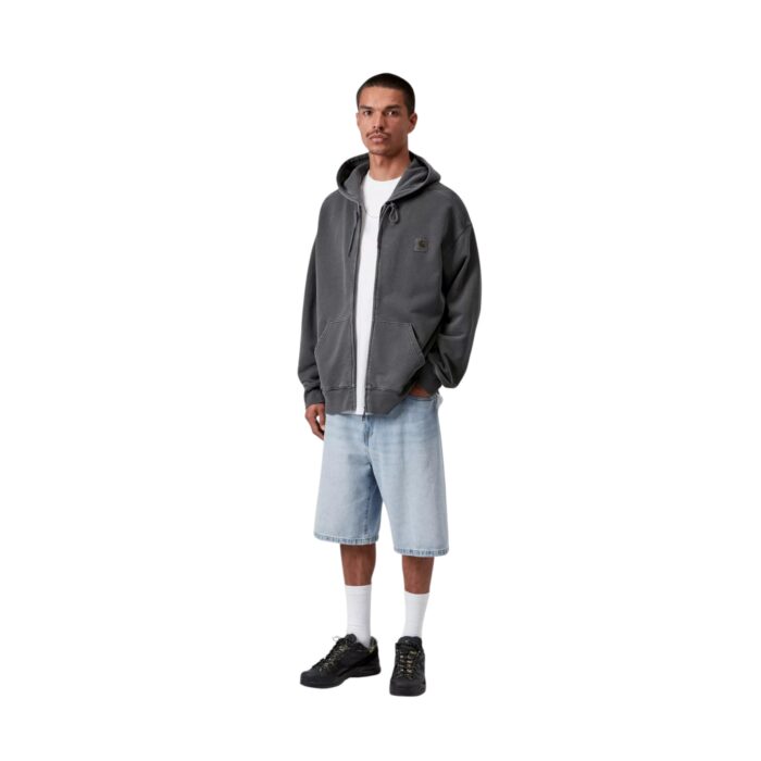 CARHARTT WIP LANDON SHORT BLUE HEAVY WORN BLEACHED - Image 4